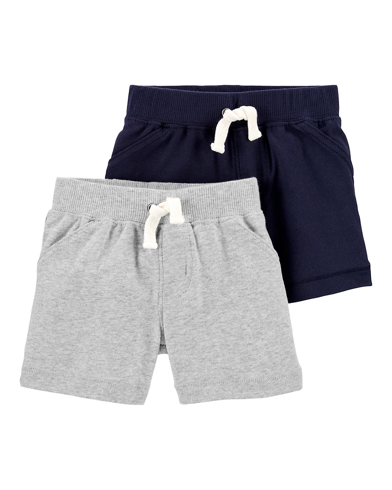 Baby 2-Pack Cotton Pull-On Shorts