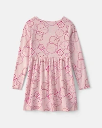 Girls Squishmallow Long-Sleeve Dress - Pink