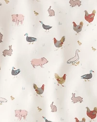 Baby Organic Cotton Pajamas in Farm Friends Print