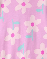 Baby Girl 2-Pack Floral Butterfly 100% Cotton Snug Fit 1-Piece Pajama - Blue/Pink