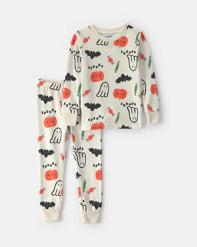 Toddler 2-Piece Halloween Snug Fit Pajama Set - Cream