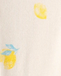 Baby Girl Lemon Rib Pants - Ivory