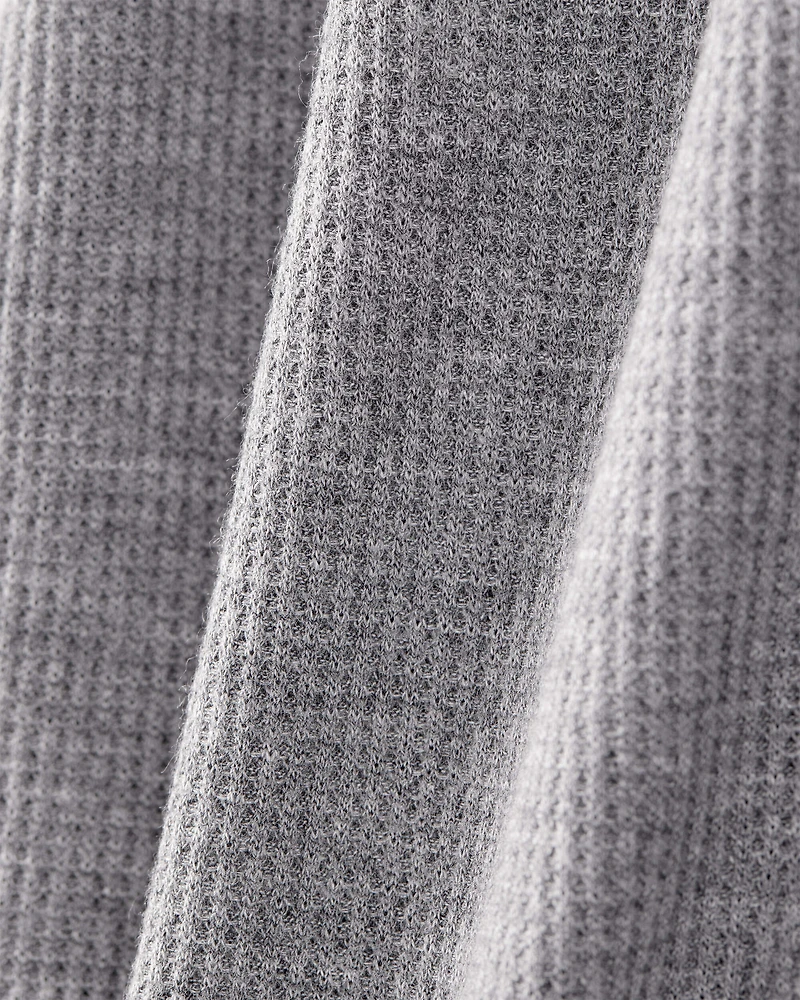 Baby Boy PurelySoft Long-Sleeve 2-Way Zip 1-Piece Pajamas - Grey