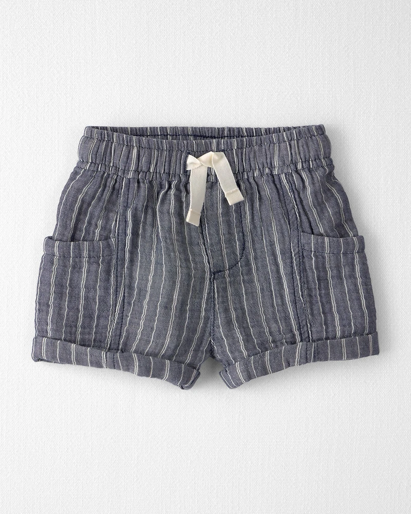 Baby Boy 2-Piece Organic Cotton Gauze Top & Short Set