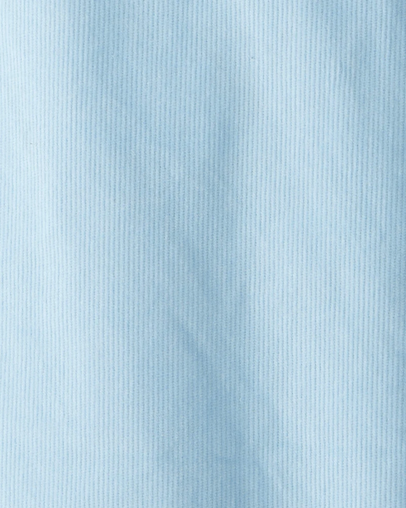 Girls Corduroy Wide-Leg Pants - Blue