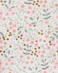 Baby Girl 3-Piece Floral Sweatshirt Outfit Set - Green