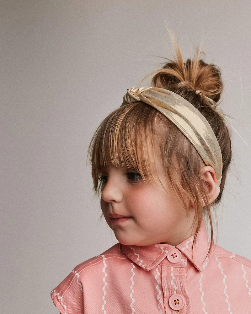 Toddler Girl Metallic Knotted Headband - Gold