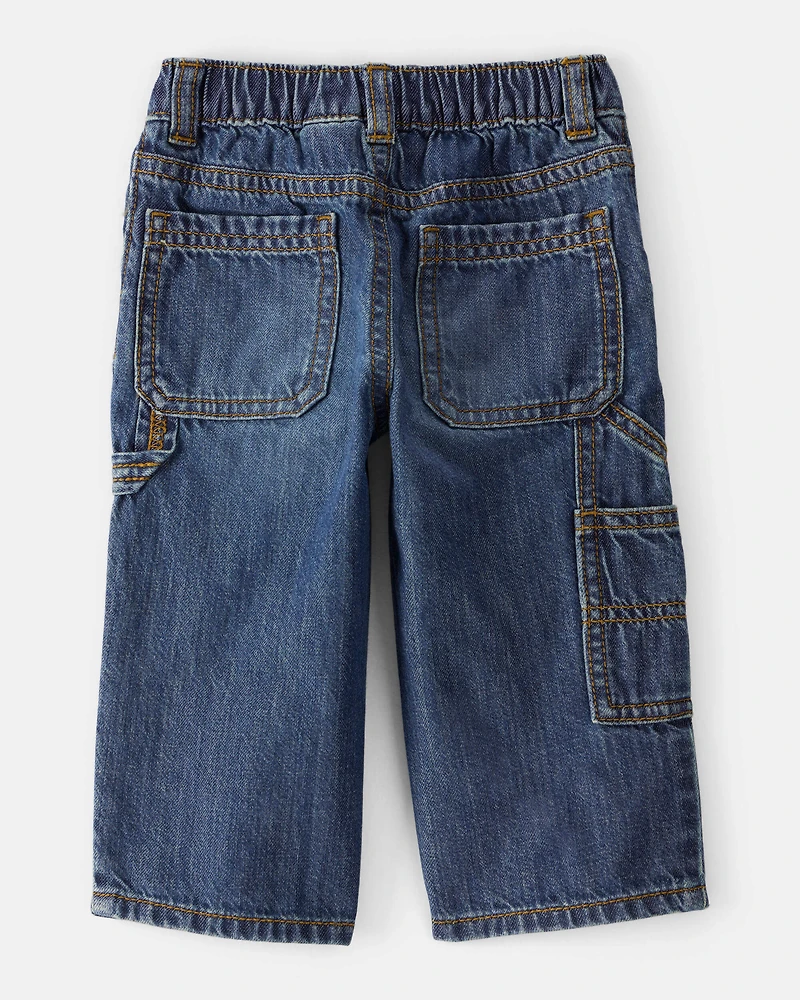 Baby Boy  Wide-Leg Carpenter Denim Jeans - Medium Wash