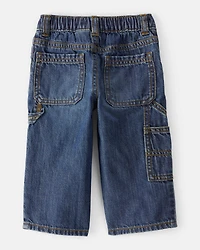 Baby Boy  Wide-Leg Carpenter Denim Jeans - Medium Wash