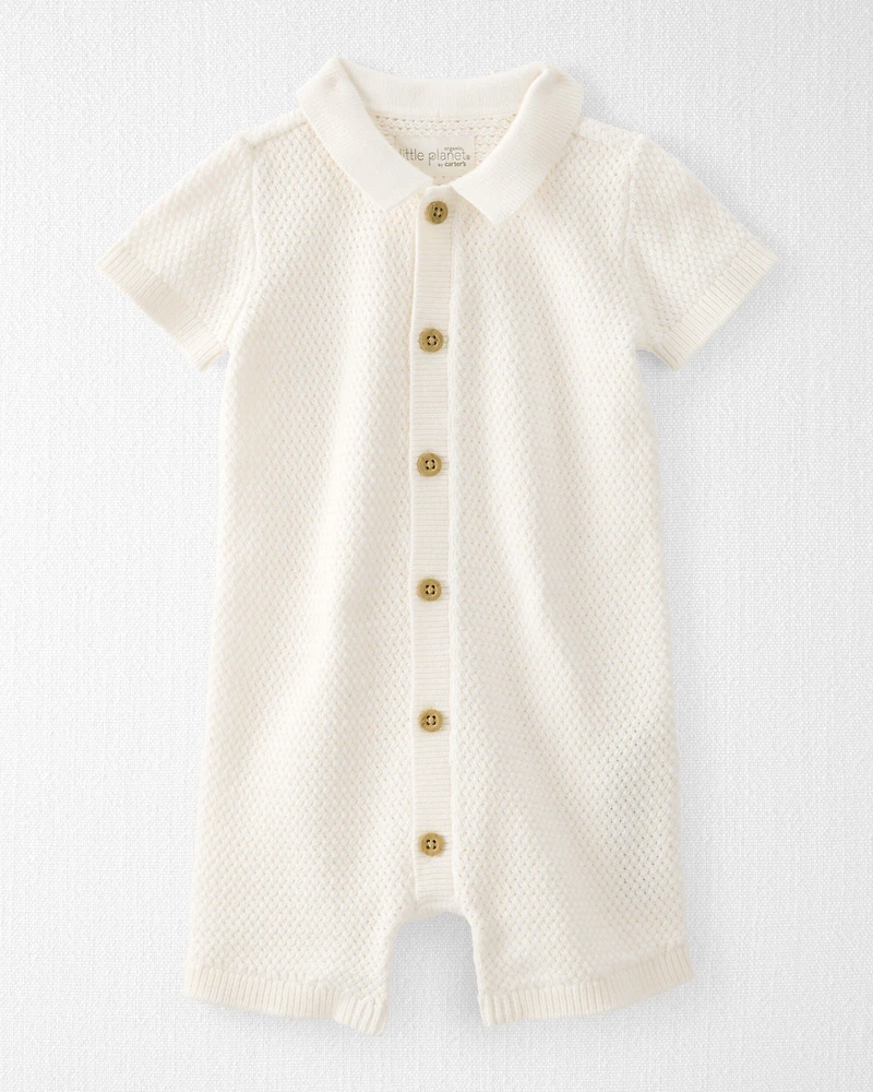 Baby Organic Cotton Sweater Knit Romper