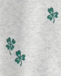 Baby Organic Cotton Sleep & Play Pajamas in Lucky Clovers Print