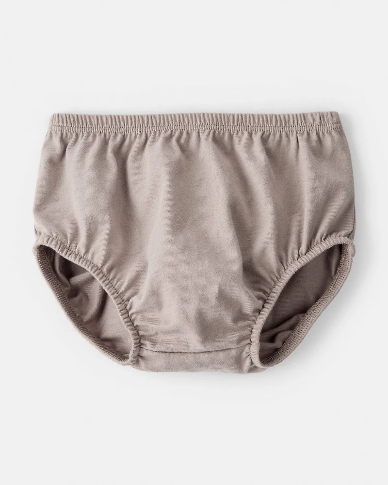 Baby Girl Rib Knit Dress - Brown