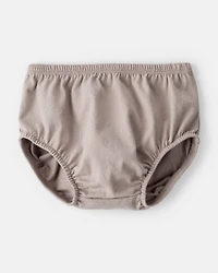 Baby Girl Rib Knit Dress - Brown