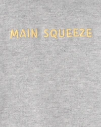 Baby Boy 'Main Squeeze' Short-Sleeve Hooded Romper - Grey