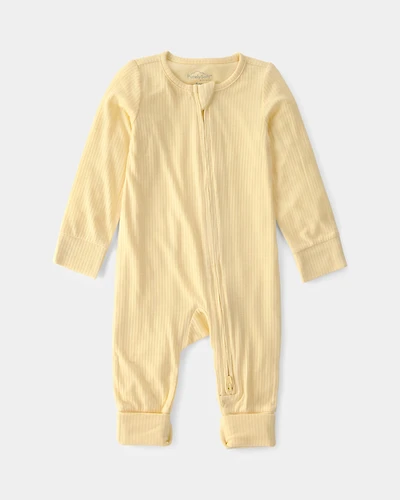 Baby 2-Way Zip PurelySoft Sleep & Play Pajama - Yellow
