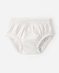 Baby Girl Gardening Print Sleeveless Dress - White