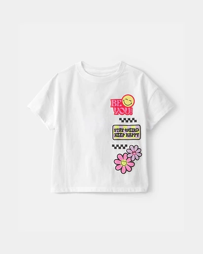 Toddler Girl SmileyWorld® Graphic Tee - White
