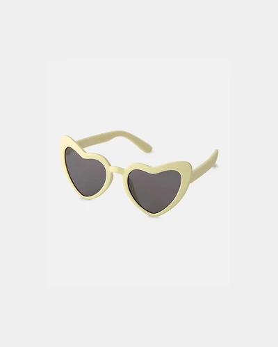 Baby Girl Heart Sunglasses - Yellow