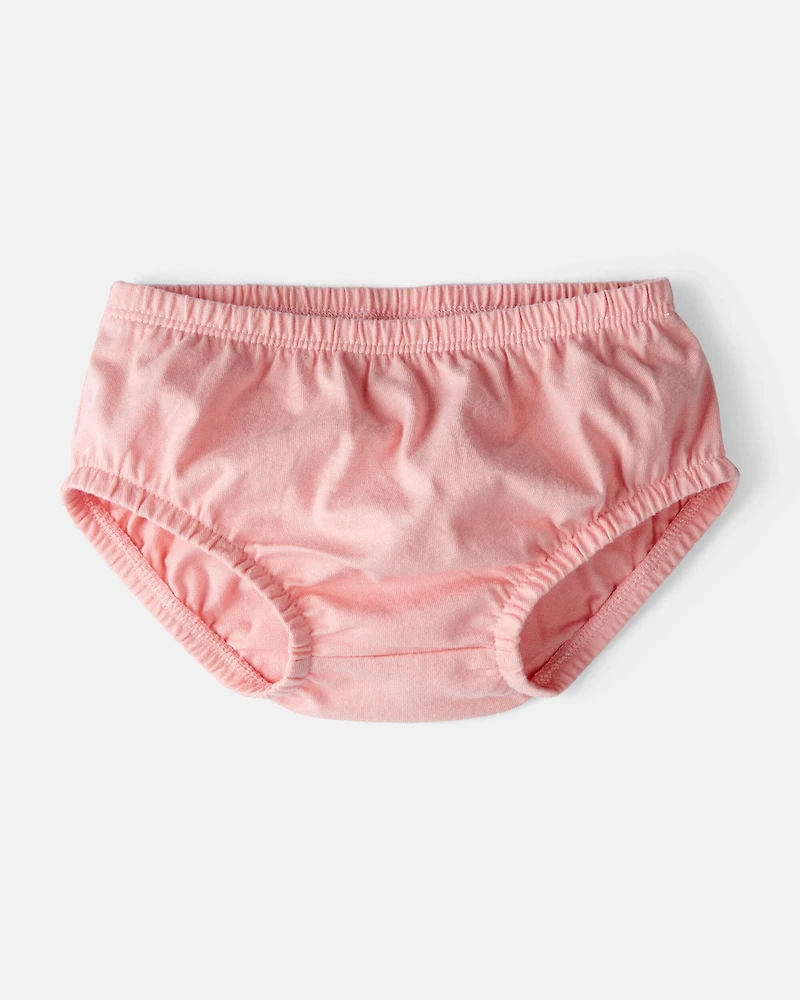 Baby Girl Polo Collared Cotton Dress - Pink