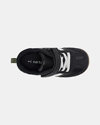 Toddler Boy Striped Sporty Sneakers - Black/White