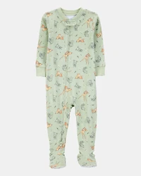 Baby Girl Bambi Snug Fit Cotton Footie 1-Piece Pajamas
