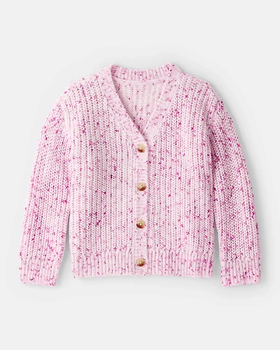 Toddler Girl Cardigan Sweater - Pink