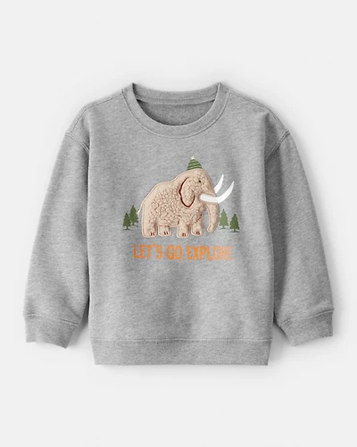 Toddler Boy DayDream Fleece Mammoth Pullover Sweatshirt - Grey