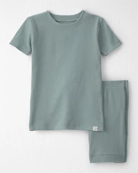 Toddler 2-Piece Organic Cotton Ribbed Pajamas