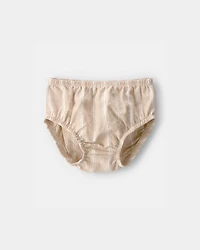 Baby Girl Stripe Sleeveless Dress - Khaki/Ivory