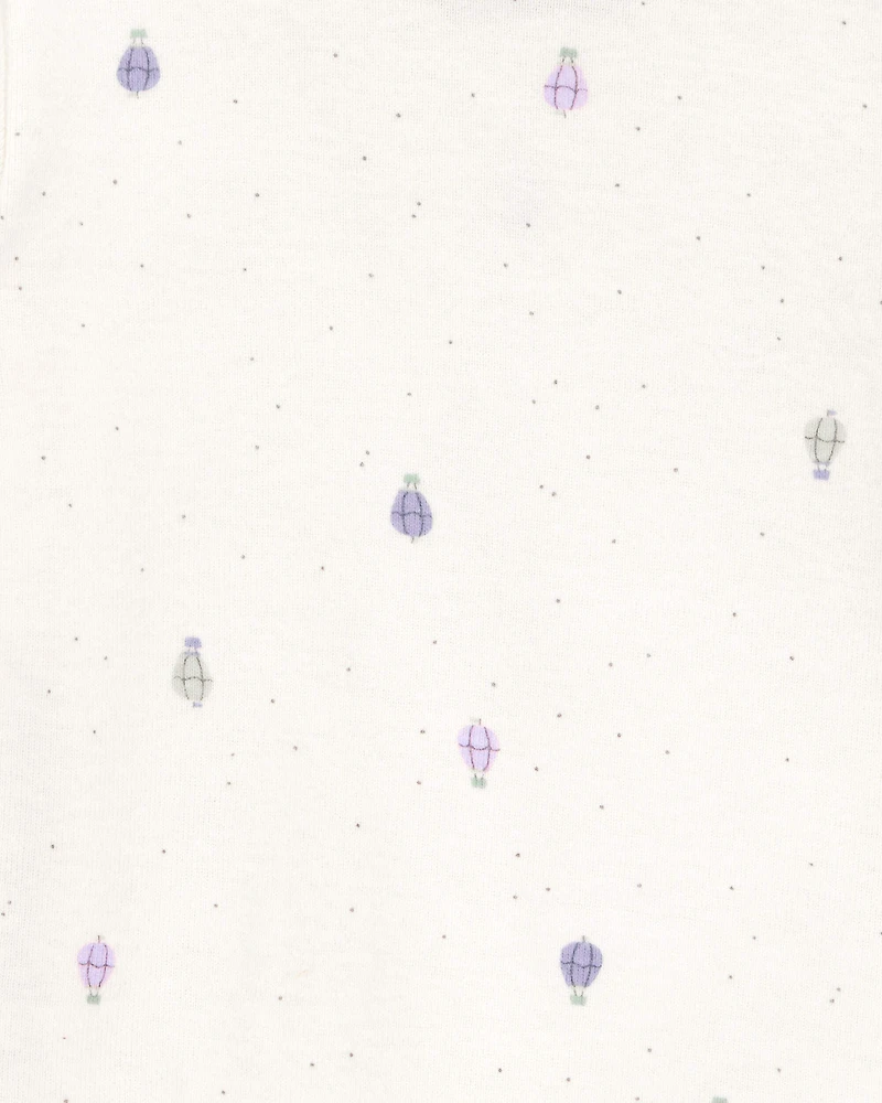 Baby 2-Piece Long-Sleeve Tee & Coverall Set - Purple