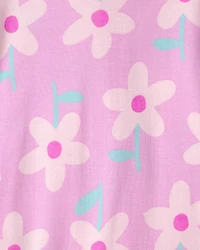 Baby Girl 2-Pack Floral Butterfly 100% Cotton Snug Fit 1-Piece Pajama - Blue/Pink