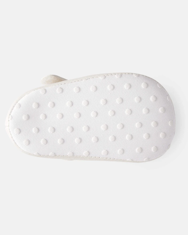 Baby Girl Tulle Bow Dress Shoes - White