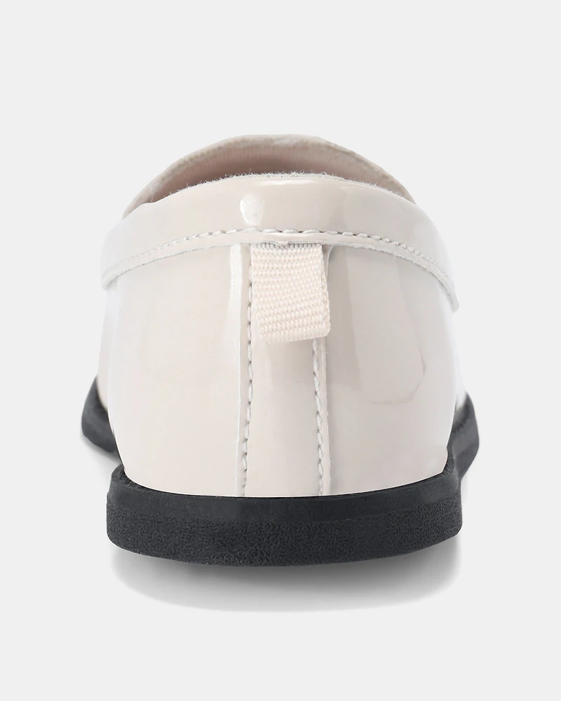 Toddler Girl Heart Dress Shoes - Cream