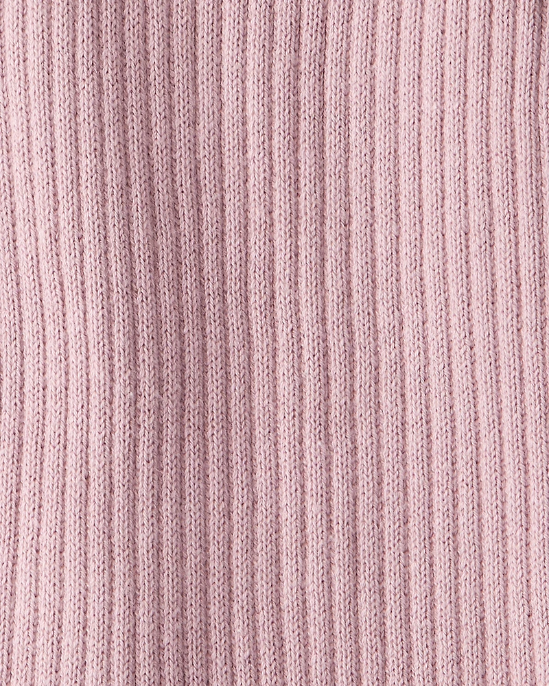 Baby Girl Ribbed Cotton Jumpsuit - Pink