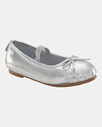 Toddler Ballet Slippers - Silver