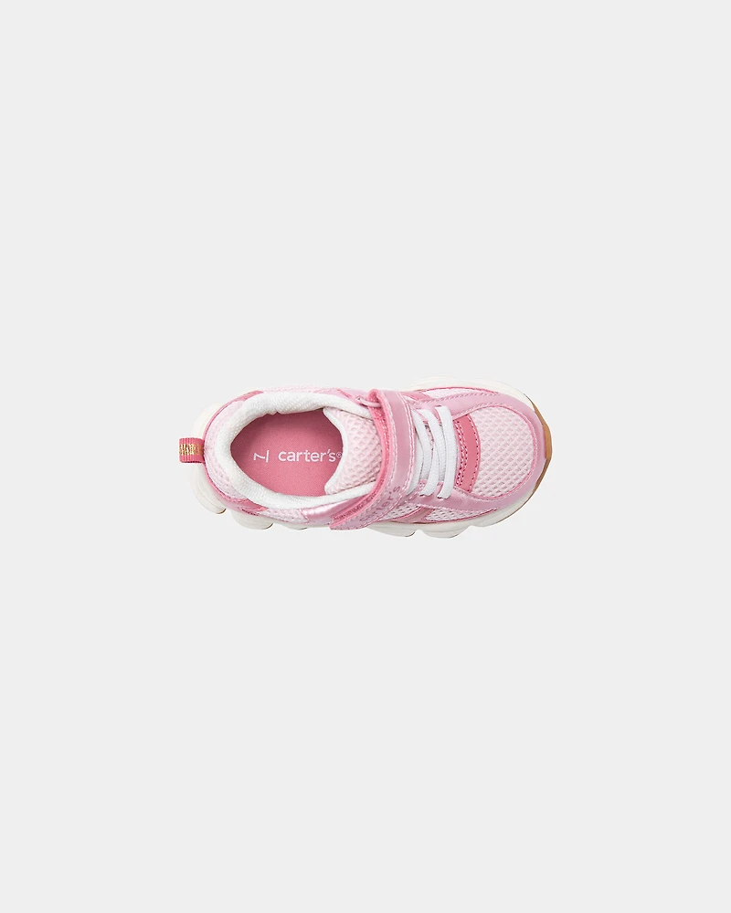 Toddler Girl Metallic Athletic Shoes - Pink