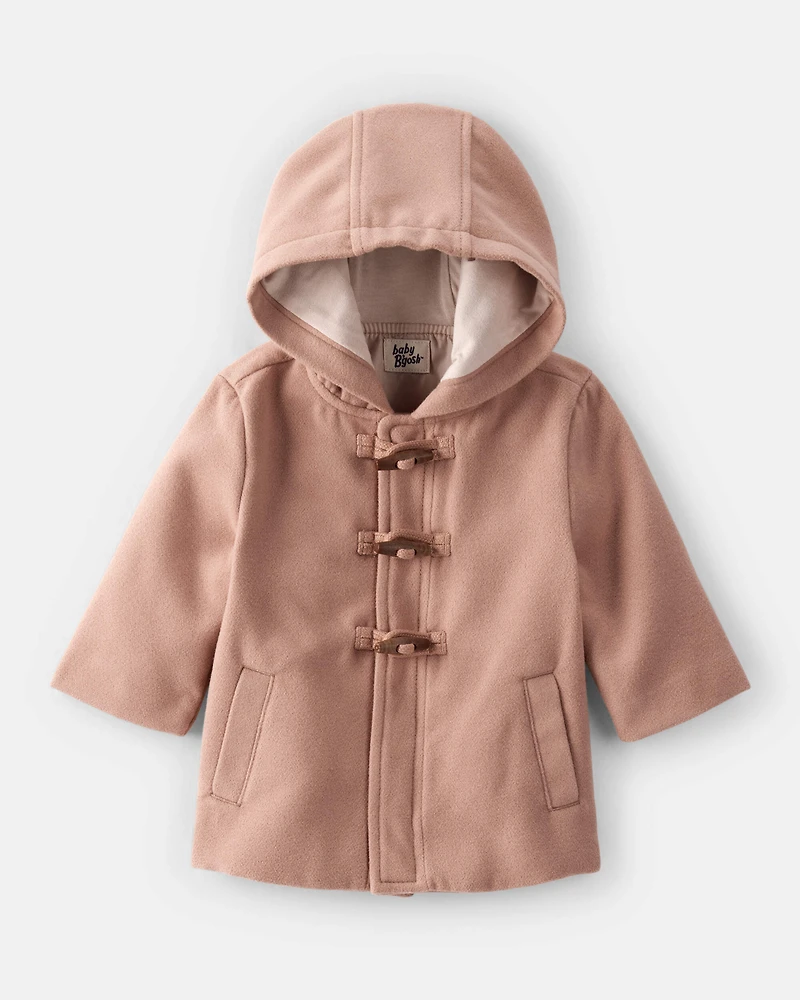 Baby Boy Long-Sleeve Hooded Fashion Jacket - Brown