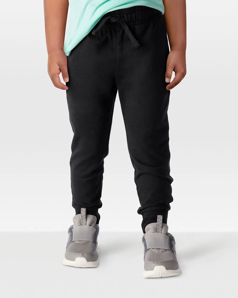 Toddler Boy Pull-On Drawstring Joggers - Black