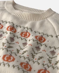 Kids Organic Cotton Fair Isle Sweater Knit Pullover