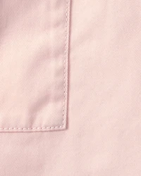 Toddler Girl Twill Button-Up Utility Dress - Pink