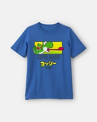 Boys 'Super Mario' Graphic Tee - Blue
