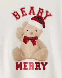 Girls Berry Merry Long-Sleeve Graphic Tee - Cream