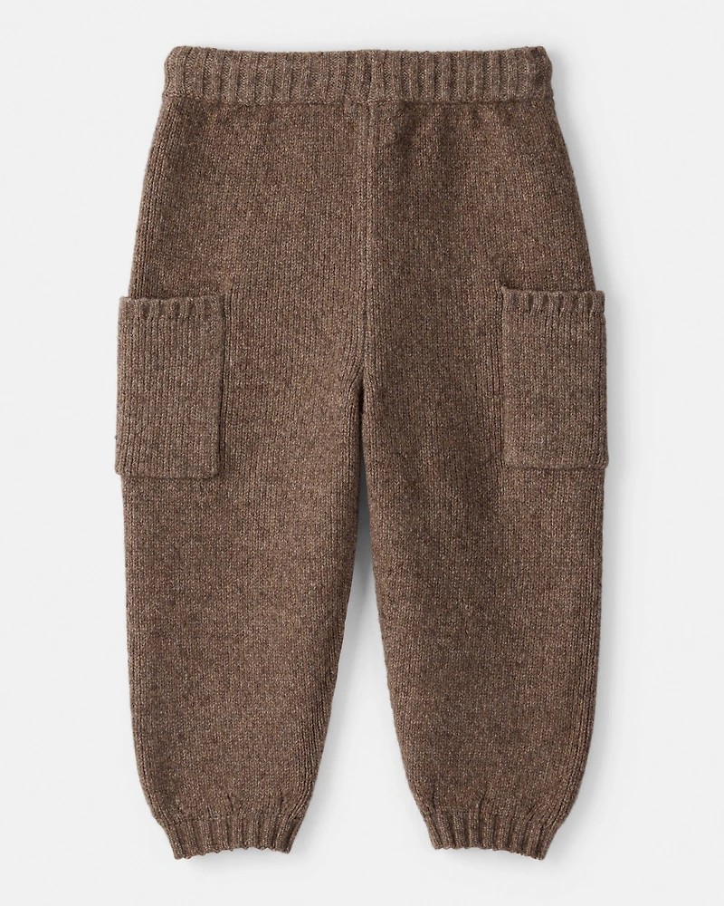 Toddler Pull-on Sweater Knit Joggers - Brown
