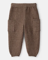Toddler Pull-on Sweater Knit Joggers - Brown