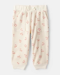 Baby Girl 2-Piece Cherry Fruit Print Long-Sleeve Tee & Pant Set - Ivory