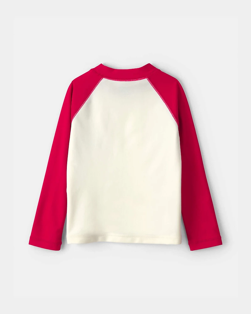 Toddler Boy 'Red White & Cool' Rashguard - Red/White