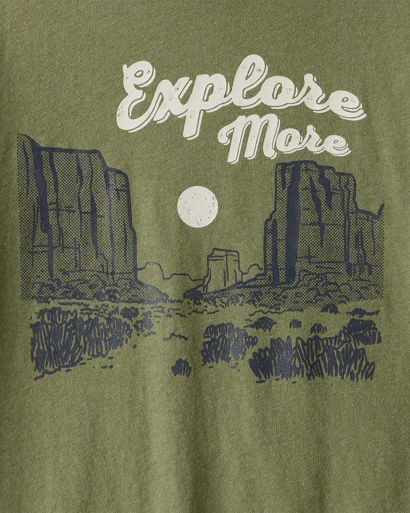Boys Explore Long-Sleeve Graphic Tee - Green