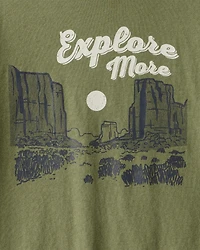 Boys Explore Long-Sleeve Graphic Tee - Green