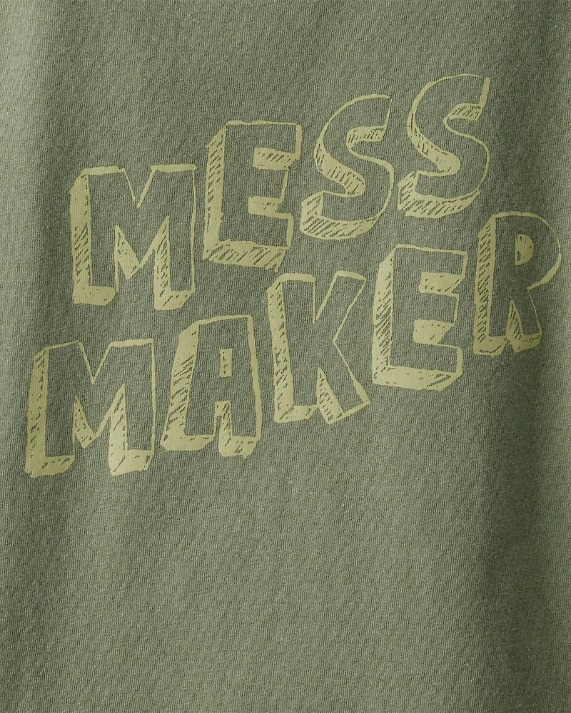 Toddler Boy Mess Maker Short-Sleeve Graphic Tee - Green