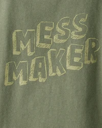 Toddler Boy Mess Maker Short-Sleeve Graphic Tee - Green